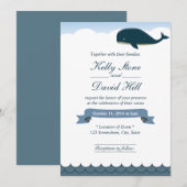 Elegante Vliegende Walvis Trouwkaarten Kaart (Voorkant / Achterkant)