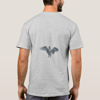 Elegante Vliegende Zwaan Rug Grafische T-Shirt – M