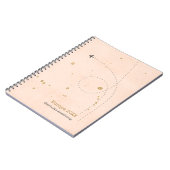 Elegante vliegtuignaam Soft Pink Gold Travel Notitieboek (Linkerzijde)