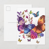 Elegante Vlinder Ansichtkaart Briefkaart (Voorkant / Achterkant)