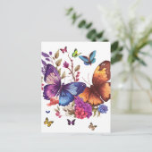 Elegante Vlinder Ansichtkaart Briefkaart (Staand voorkant)