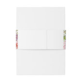 Elegante Vlinder Bloem Roze Groen  Uitnodigingen Wikkel (Achterkant Voorbeeld)