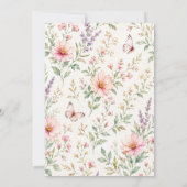 Elegante Vlinder Bloemen Brunch Kaart (Achterkant)