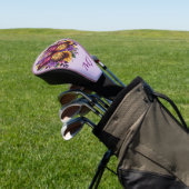 Elegante Vlinder Bloemrijke Monogram Beginletters Golfheadcover (Insitu)