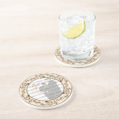 Elegante Vlinder Bruids coaster Zandsteen Onderzetter (Zijkant)