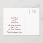 Elegante vlinder bruiloft Bewaar de datum Briefkaa Aankondigingskaart (Achterkant)