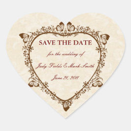 Elegante vlinder bruiloft Bewaar de datum Stickers