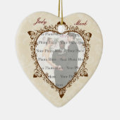 Elegante vlinder bruiloft foto hart Ornament (Rechts)