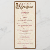 Elegante Vlinder Bruiloft Menu Kaart (Voorkant)