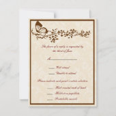 Elegante Vlinder Bruiloft Reactie Kaarten RSVP Kaartje (Voorkant)