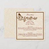 Elegante Vlinder Bruiloft Richtkaartjes Kaart (Voorkant / Achterkant)