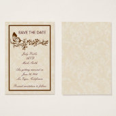 Elegante vlinder bruiloft Save the Date Kaart (Voorkant /achterkant)