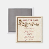 Elegante Vlinder Bruiloft Save The Date Magneet (Voorkant / Achterkant)