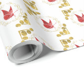 elegante vlinder cadeaupapier (Rol Hoek)