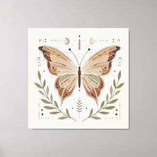 Elegante vlinder canvas muurkunst afdruk