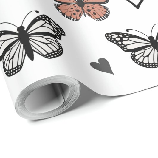 Elegante vlinder Design, Transfor inpakpapier (Rol Hoek)