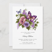 Elegante Vlinder en Bloom Vrijgezellenfeest Kaart (Voorkant)