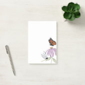 Elegante Vlinder en Paarse Bloem Stijlvolle spatie Post-it® Notes (Kantoor)