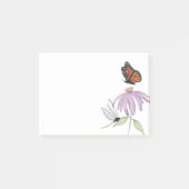 Elegante Vlinder en Paarse Bloem Stijlvolle spatie Post-it® Notes (Voorkant)