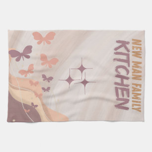Elegante vlinder en pastel Floral Decoratieve Dish Theedoek