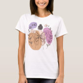 Elegante vlinder fee vrouw lijn kunst t-shirt (Voorkant)