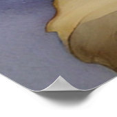 Elegante Vlinder Gevleugelde Vogel en Bloeit Kunst Poster (Hoek)