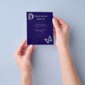 Elegante Vlinder Glow Chic Schoonheidssalon Flyer (Hand)
