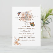 Elegante Vlinder Groovy Kunst Meisjesuitje Weekend Kaart (Staand voorkant)