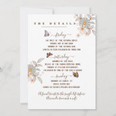 Elegante Vlinder Groovy Kunst Meisjesuitje Weekend Kaart (Achterkant)