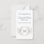 Elegante Vlinder Herdenking Gebedskaart Sjabloon (Voorkant)