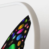 Elegante Vlinder Kleurrijke Initialen USA Official Pickleball Paddle (Links Detail)