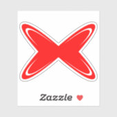Elegante Vlinder Letter X Monogram Sticker (Vel)