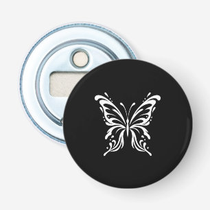 Elegante Vlinder Lijn Kunst Bloemige Esthetische O Button Flesopener