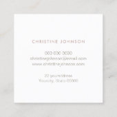 Elegante vlinder logo vierkante visitekaartje (Achterkant)