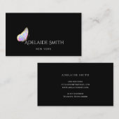 Elegante vlinder logo visitekaartje (Voorkant / Achterkant)