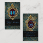 Elegante Vlinder mode Schoonheidssalon stylist Visitekaartje (Voorkant / Achterkant)