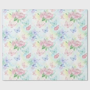 Elegante Vlinder Naadloos Print Cadeaupapier