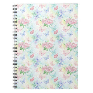 Elegante Vlinder Naadloos Print Notitieboek