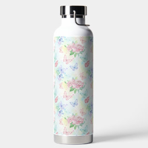 Elegante Vlinder Naadloos Print Waterfles