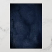 Elegante  vlinder Navy Gold Quinceanera Folie Uitnodiging (Achterkant)