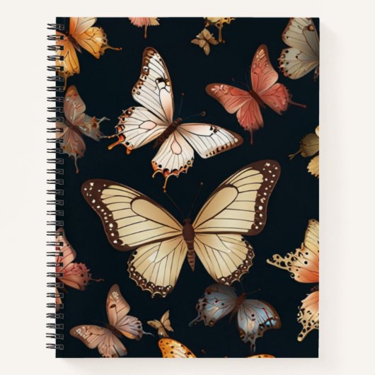 Elegante Vlinder Notitieboek (Voorkant)