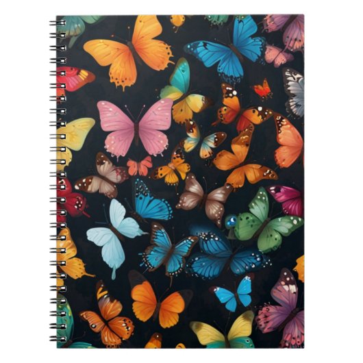 Elegante Vlinder Notitieboek (Voorkant)