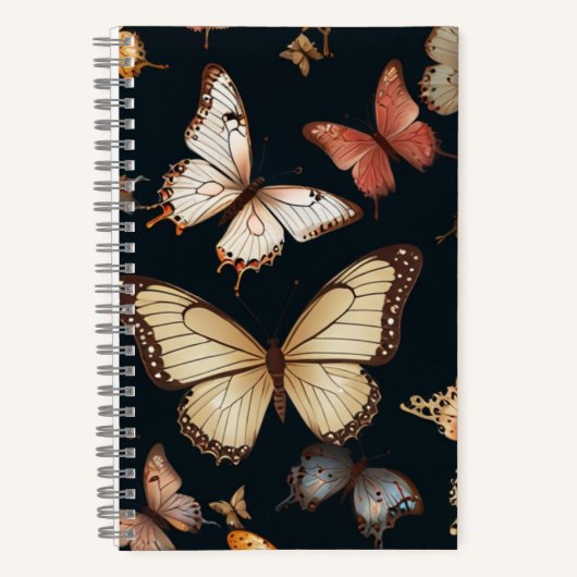 Elegante Vlinder Notitieboek (Voorkant)
