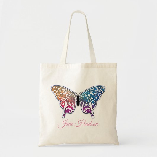 Elegante Vlinder Ontwerp Tote Bag (Voorkant)