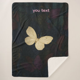 Elegante vlinder Sherpa deken
