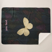 Elegante vlinder Sherpa deken (Voorkant (horizontaal))