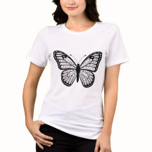 Elegante Vlinder T-Shirt voor Vrouwen 