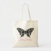 Elegante Vlinder Tote Tas Ontwerp door Eksi (Voorkant)