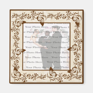 Elegante Vlinder Vierkante Magneet