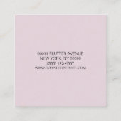 Elegante Vlinder Waterverf Glitter Sparkle Vierkante Visitekaartje (Achterkant)